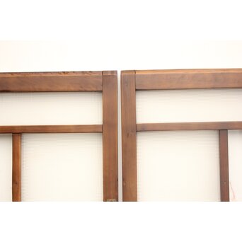 プレスと色ガラスの小型ガラス戸/窓 2枚1組　GD1161 