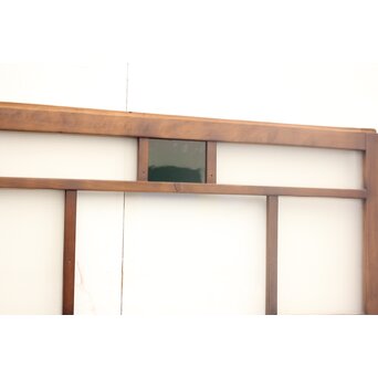 プレスと色ガラスの小型ガラス戸/窓 2枚1組　GD1161 