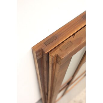 プレスと色ガラスの小型ガラス戸/窓 2枚1組　GD1161 