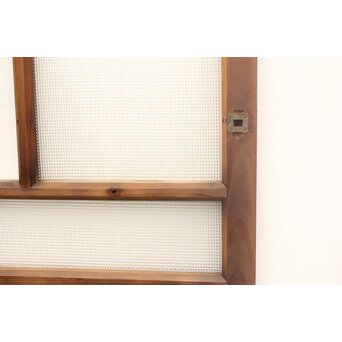 プレスと色ガラスの小型ガラス戸/窓 2枚1組　GD1161 