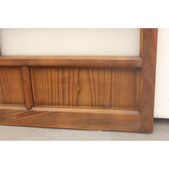 プレスと色ガラスの小型ガラス戸/窓 2枚1組　GD1161 