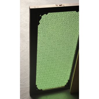 大判ダイア緑色ガラス欄間/明り取り 2枚1組　R2293 