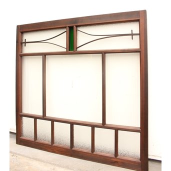 松葉組子と色ガラスのガラス戸/窓　GD1163 