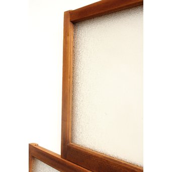 黄色ガラス明り取り/欄間 2枚1組　R2303 