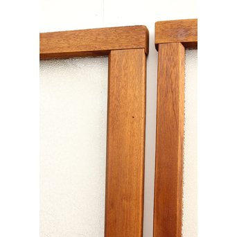 黄色ガラス明り取り/欄間 2枚1組　R2303 