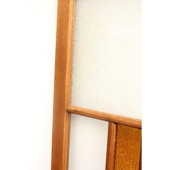 黄色ガラス明り取り/欄間 2枚1組　R2303 