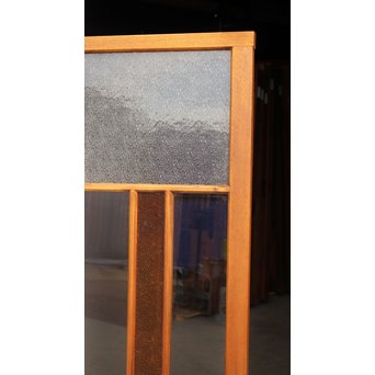 黄色ガラス明り取り/欄間 2枚1組　R2303 