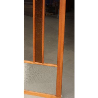 黄色ガラス明り取り/欄間 2枚1組　R2303 