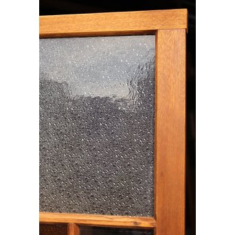 黄色ガラス明り取り/欄間 2枚1組　R2303 