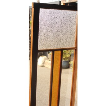 黄色ガラス明り取り/欄間 2枚1組　R2303 