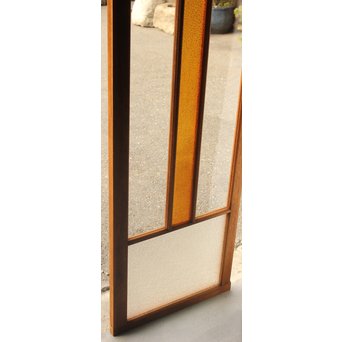 黄色ガラス明り取り/欄間 2枚1組　R2303 