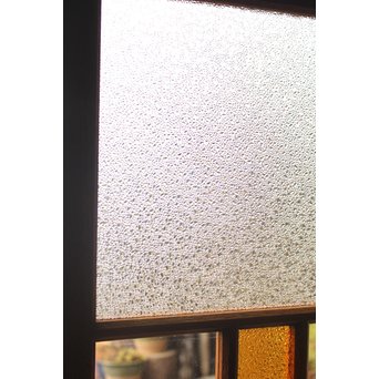 黄色ガラス明り取り/欄間 2枚1組　R2303 