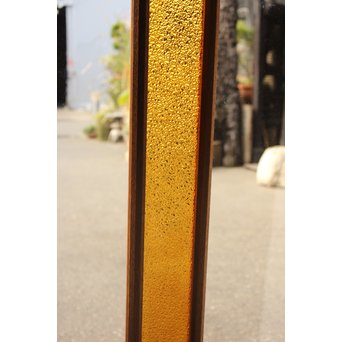 黄色ガラス明り取り/欄間 2枚1組　R2303 