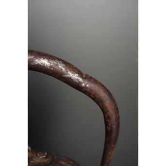 金龍堂大國/大国造 特別底款 日ノ丸形象嵌入饕餮紋鉄瓶　M047 