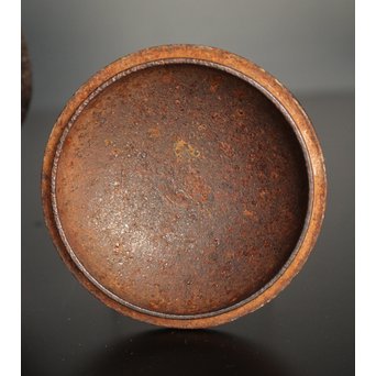 金龍堂大國/大国造 特別底款 日ノ丸形象嵌入饕餮紋鉄瓶　M047 