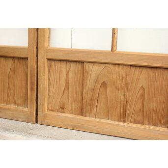 9分割 白木クリアガラス戸 2枚1組　GD1169 