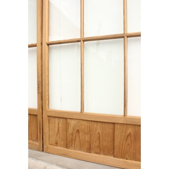 9分割 白木クリアガラス戸 2枚1組　GD1169 