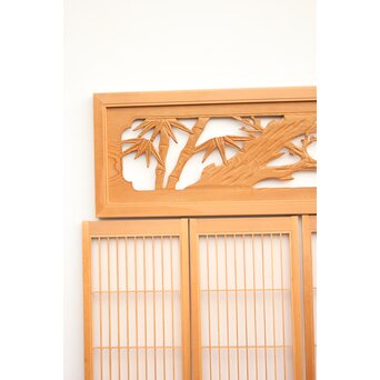 白木欄間書院 5枚1組　R2305 欄間は障子ナシが一般的ですね