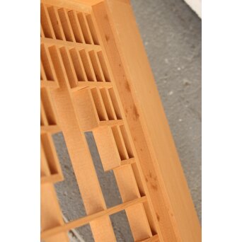 白木欄間書院 5枚1組　R2305 多少のシミ