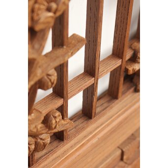 神代杉と神代欅の書院欄間 5枚1組　R2306Y 