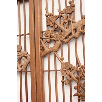 神代杉と神代欅の書院欄間 5枚1組　R2306Y 