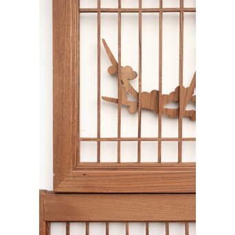 神代杉と神代欅の書院欄間 5枚1組　R2306Y 