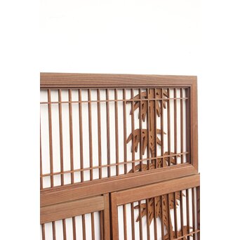 神代杉と神代欅の書院欄間 5枚1組　R2306Y 