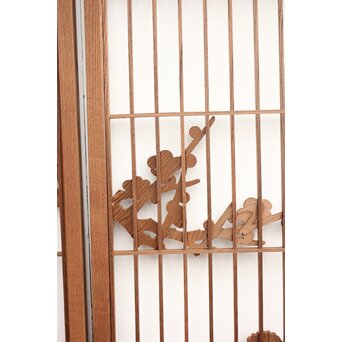 神代杉と神代欅の書院欄間 5枚1組　R2306Y 