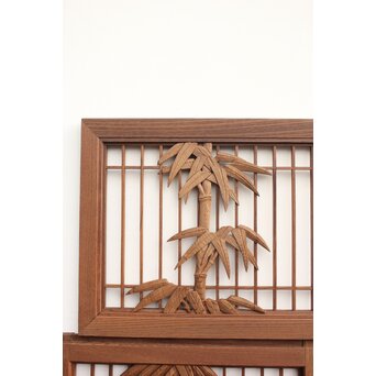 神代杉と神代欅の書院欄間 5枚1組　R2306Y 