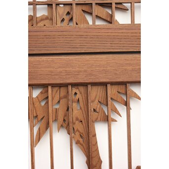 神代杉と神代欅の書院欄間 5枚1組　R2306Y 