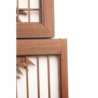 神代杉と神代欅の書院欄間 5枚1組　R2306Y 