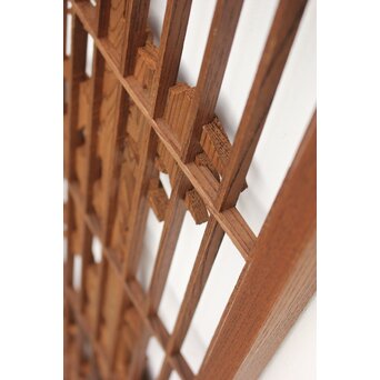 神代杉と神代欅の書院欄間 5枚1組　R2306Y 