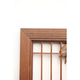 神代杉と神代欅の書院欄間 5枚1組　R2306Y 