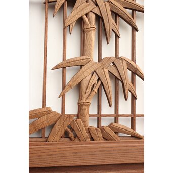 神代杉と神代欅の書院欄間 5枚1組　R2306Y 