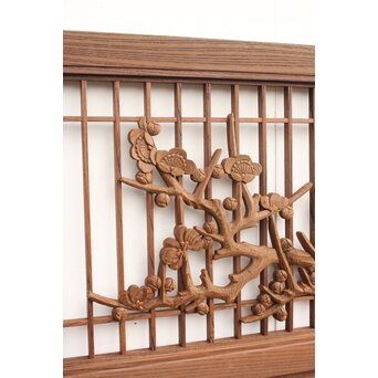 神代杉と神代欅の書院欄間 5枚1組　R2306Y 