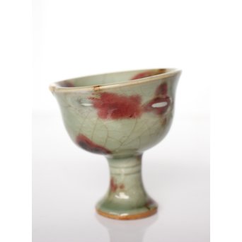 表千家即中斎 二重共箱 龍泉窯飛青磁 馬上杯茶入【法外】　P038 