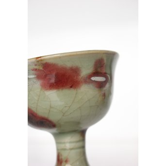 表千家即中斎 二重共箱 龍泉窯飛青磁 馬上杯茶入【法外】　P038 