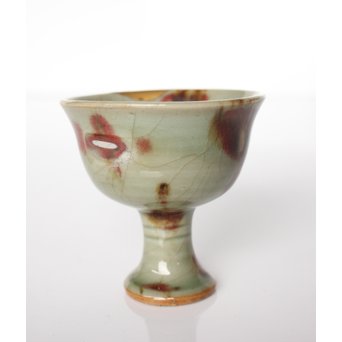 表千家即中斎 二重共箱 龍泉窯飛青磁 馬上杯茶入【法外】　P038 