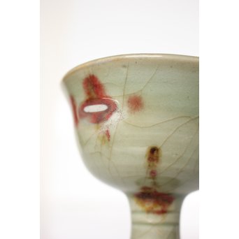 表千家即中斎 二重共箱 龍泉窯飛青磁 馬上杯茶入【法外】　P038 