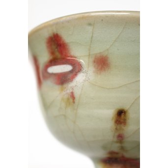 表千家即中斎 二重共箱 龍泉窯飛青磁 馬上杯茶入【法外】　P038 