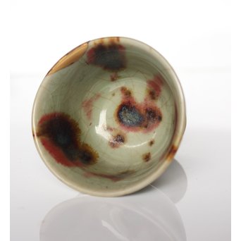 表千家即中斎 二重共箱 龍泉窯飛青磁 馬上杯茶入【法外】　P038 