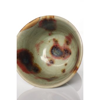 表千家即中斎 二重共箱 龍泉窯飛青磁 馬上杯茶入【法外】　P038 