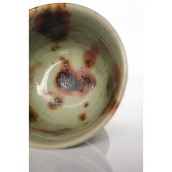 表千家即中斎 二重共箱 龍泉窯飛青磁 馬上杯茶入【法外】　P038 