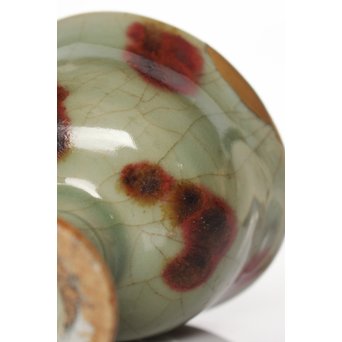 表千家即中斎 二重共箱 龍泉窯飛青磁 馬上杯茶入【法外】　P038 