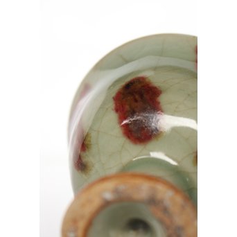 表千家即中斎 二重共箱 龍泉窯飛青磁 馬上杯茶入【法外】　P038 