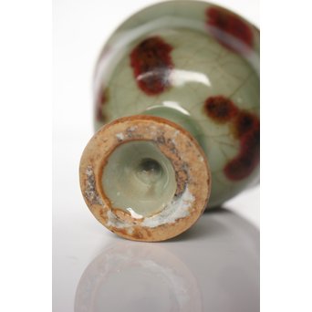 表千家即中斎 二重共箱 龍泉窯飛青磁 馬上杯茶入【法外】　P038 