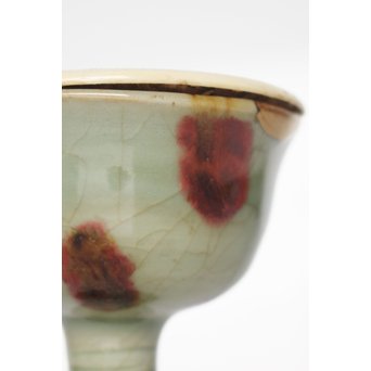 表千家即中斎 二重共箱 龍泉窯飛青磁 馬上杯茶入【法外】　P038 