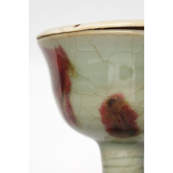 表千家即中斎 二重共箱 龍泉窯飛青磁 馬上杯茶入【法外】　P038 