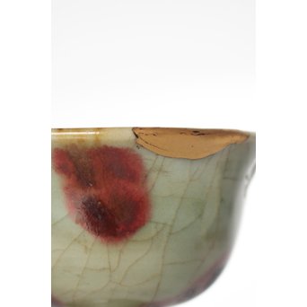 表千家即中斎 二重共箱 龍泉窯飛青磁 馬上杯茶入【法外】　P038 