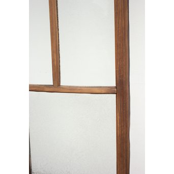 ブラスト細工模様青色ガラス窓　D173 